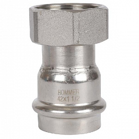 ROMMER Пресс муфта с накидной гайкой из нерж. стали 42х1 1/2