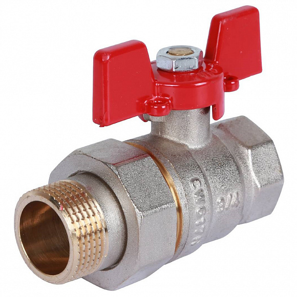 ROMMER Шаровой кран с американкой 3/4" ВН/НР, ручка бабочка ROMMER Шаровой кран с американкой 3/4" ВН/НР, ручка бабочка