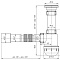 A0115 Сифон для кухонной мойки АНИ Грот A0115, 1 1/2"*40 с гибкой трубой 40*40/50мм