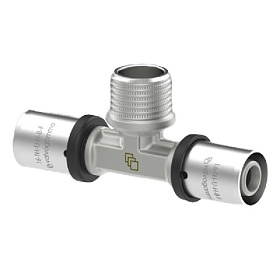 ПРЕСС Тройник 16х1/2"х16 НР Valvogamma