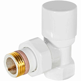 STOUT Design Вентиль нижний угловой 1/2", белый