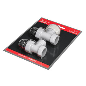 Royal Thermo Design Комплект термостатических клапанов 1/2" прямой (белый)