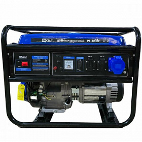 Генератор бензиновый RUCELF PE-6500 (ручной старт, медь, 5,5 КВт, силовой разъем)