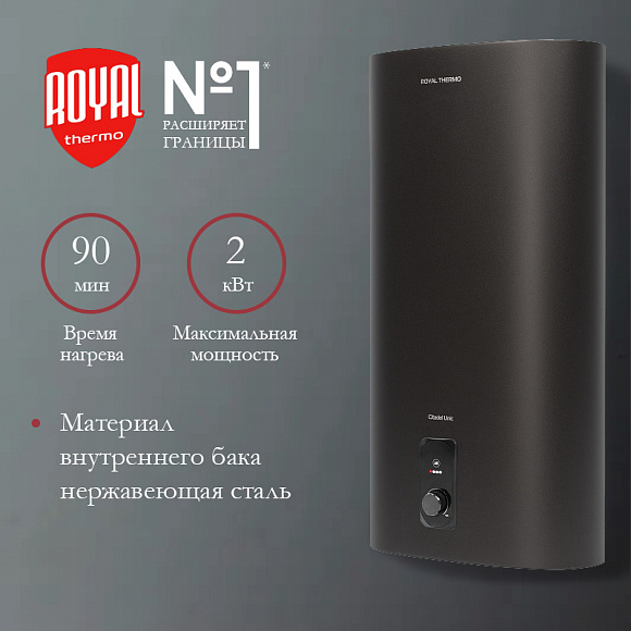 Водонагреватель Royal Thermo Citadel Unic Grafit 50
