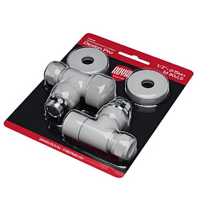Royal Thermo Design Pro Комплект термостатических клапанов 1/2" угловой (белый)