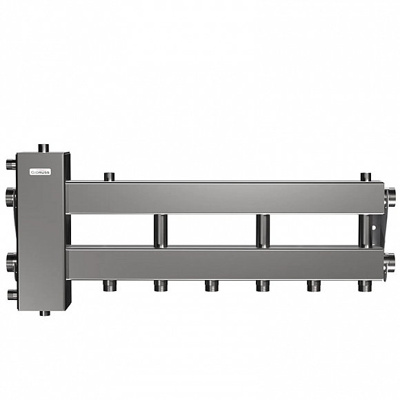 GIDRUSS Коллектор с гидрострелкой BM-150-4D (до 150 кВт, вх. 1 1/2", кВт 3+1 вых. 1")