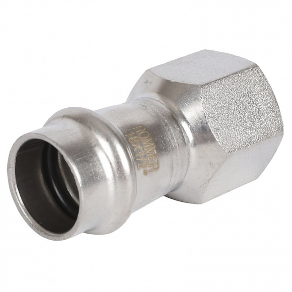 ROMMER Пресс муфта из нерж. стали 18х1/2 ВР