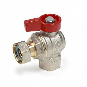 Giacomini R781P-1 Кран шаровой с накидной гайкой угловой, бабочка 1/2x1/2