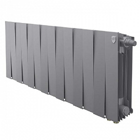 Биметаллический радиатор Royal Thermo Pianoforte SILVER SATIN 300, 14 секций (нижнее подключение)