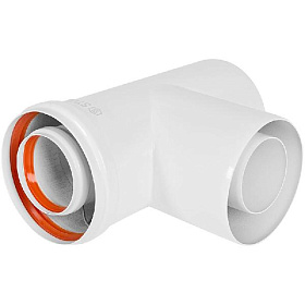 STOUT Конденсатоотводчик Т-образный D60/100 мм (п-м) с заглушкой и патрубком