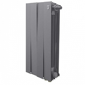 Биметаллический радиатор Royal Thermo Pianoforte SILVER SATIN 500, 4 секции (нижнее подключение)