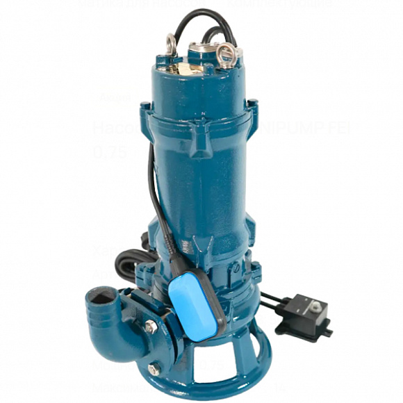 Фекальный насос UNIPUMP FEKAMAX 10-10-0,75 (напор 14 м, производит.18 м3/час)