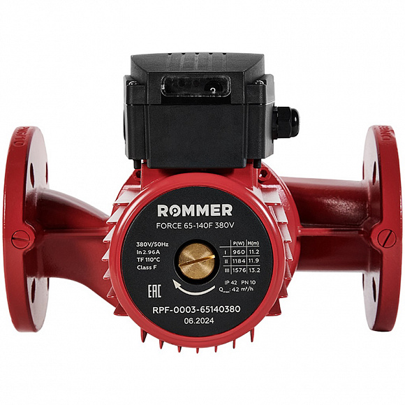 Насос циркуляционный ROMMER FORCE 65-140F фланцевый (380В, 3 скорости)