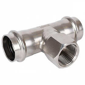 ROMMER Пресс тройник из нерж. стали 28х3/4 ВР