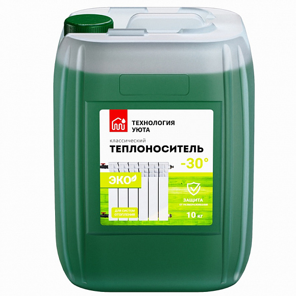 Теплоноситель "Технология уюта ECO" -30, 10 литров (пропиленгликоль) Теплоноситель "Технология уюта ECO" -30, 10 литров (пропиленгликоль)
