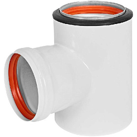 STOUT Адаптер универсальный Т-образный для перехода с D60/100 (м-п) на D80/80 (м-м сварной)