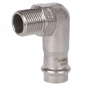 ROMMER Пресс угольник из нерж. стали 18х1/2 НР