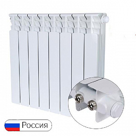 Биметаллический радиатор STOUT SPACE 500, 8 секций (нижнее правое подключение)