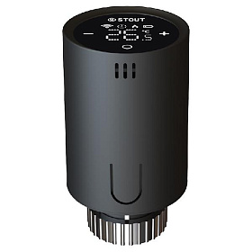 STOUT Zigbee УМНАЯ Термоголовка жидкостная M30*1.5 (черная)