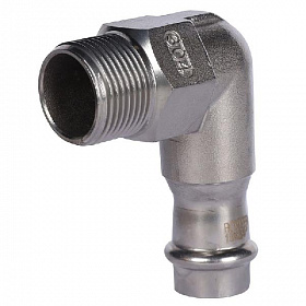 ROMMER Пресс угольник из нерж. стали 18х3/4 НР