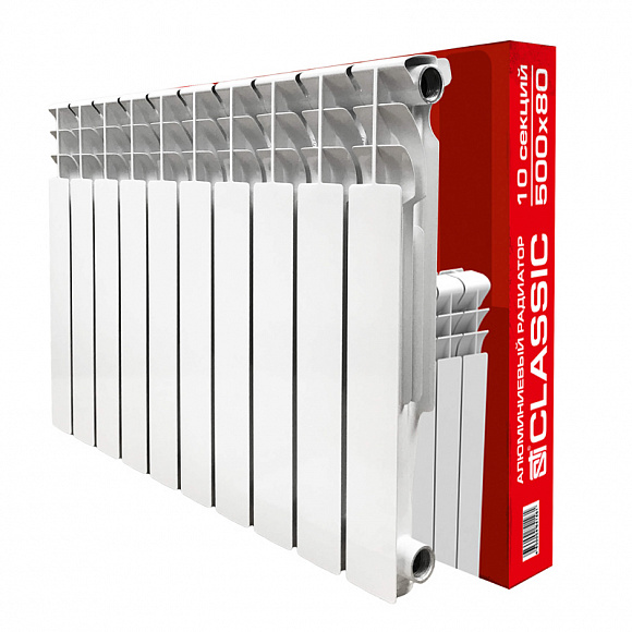 Алюминиевый радиатор STI 500/80, 10 секций
