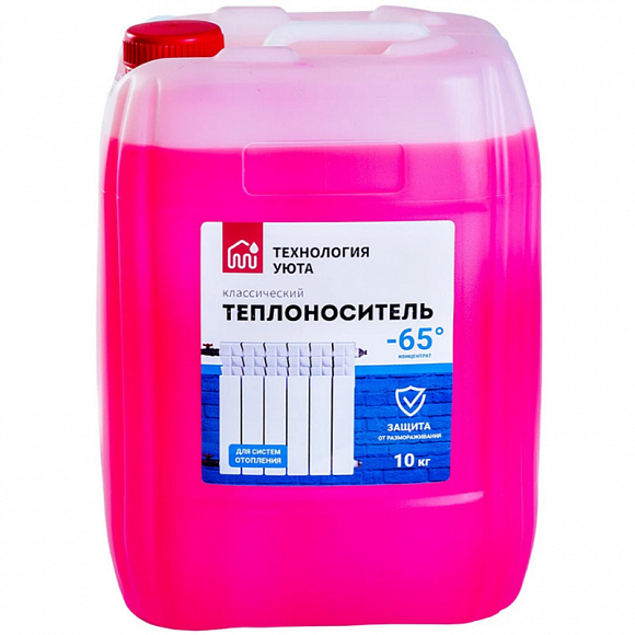 Теплоноситель "Технология уюта" -65, 10 литров (этиленгликоль) Теплоноситель "Технология уюта" -65, 10 литров (этиленгликоль)