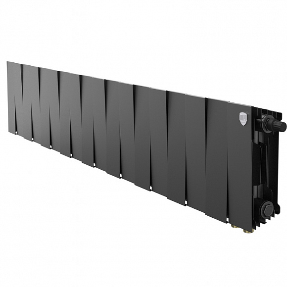 Биметаллический радиатор Royal Thermo Pianoforte NOIR SABLE 200, 18 секций (нижнее подключение)