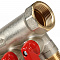SMB 6200 341204 STOUT Коллектор с шаровыми кранами 3/4", 4 отвода 1/2" (красные ручки)