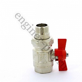 ITAP IDEAL Кран шаровой с американкой 3/4", ВР/НР, ручка бабочка