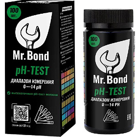 Mr.Bond pH-TEST Комплект полосок индикаторов для измерения PH, 100шт