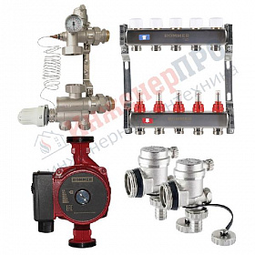 Комплект водяного теплого пола на 5 вых. до 75м2 (Rommer RMS-1200)*