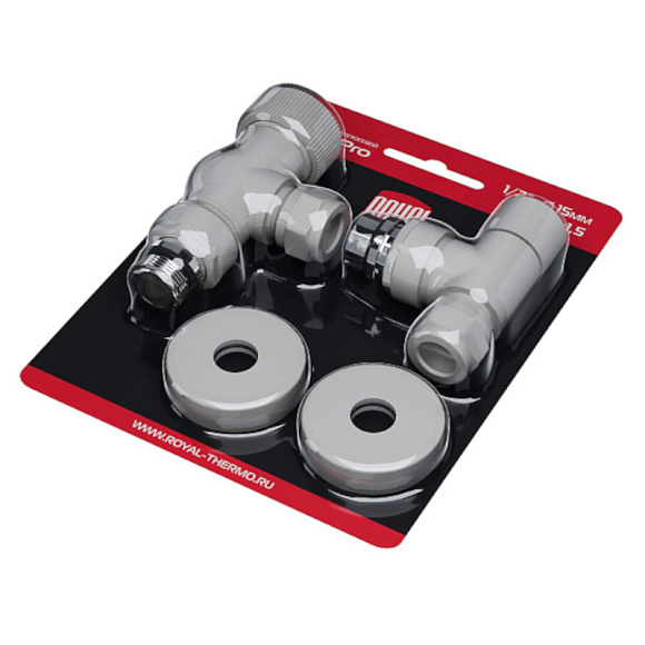 Royal Thermo Design Pro Комплект термостатических клапанов 1/2" осевой (белый)