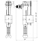 WC5020 Арматура боковая G 1/2" с латунным штуцером