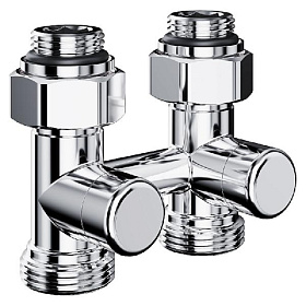 Royal Thermo Design Узел для нижнего подкл. прямой для двухтруб. системы 3/4" (хром)