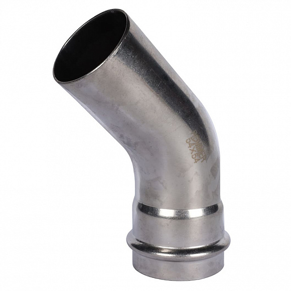 ROMMER Пресс угольник однораструбный из нерж. стали 54 мм, 45 град