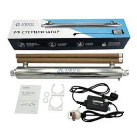 Стерилизатор у/ф Акватек AT-24GPM 1" 110W, монтажная длина 950 мм (5,5 м3/час) с заземлением
