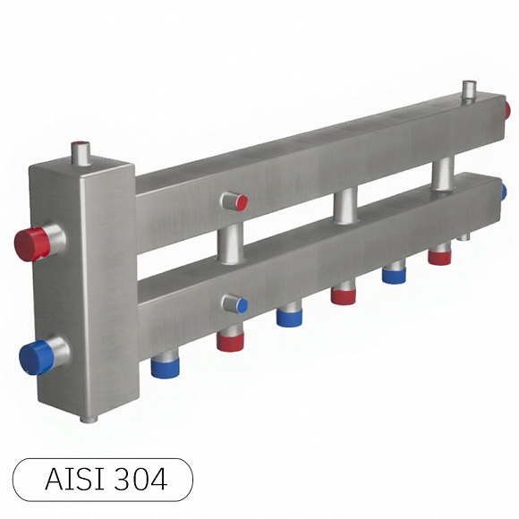 НЕРЖ Гирдравлический разделитель RISPA ГРУ+КМГ 4 выхода (100 квт)