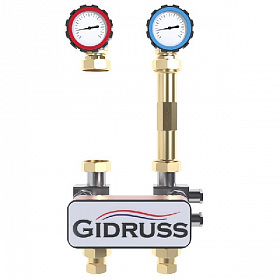 GIDRUSS Насосная группа с теплообменником 1 " (латунь, 30 кВт)