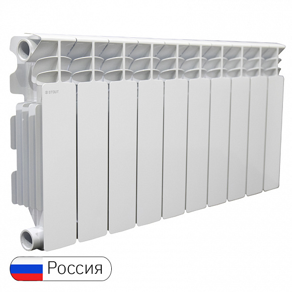 Алюминиевый радиатор STOUT GAMMA 350/100, 10 секций* Алюминиевый радиатор STOUT GAMMA 350/100, 10 секций*