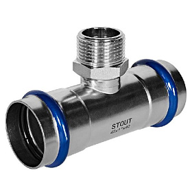 STOUT Пресс тройник из нерж. стали НР 42х1