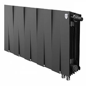Биметаллический радиатор Royal Thermo Pianoforte NOIR SABLE 300, 10 секций (нижнее подключение)