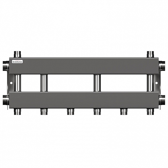 GIDRUSS Распределительный коллектор MKSS-150-3x25 (150 кВт, вх. 1 1/2, вых. 1")