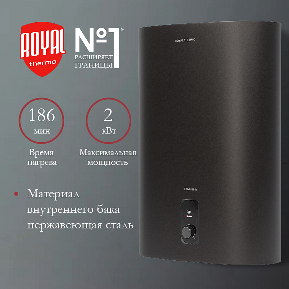 Водонагреватель Royal Thermo Citadel Unic Grafit 100