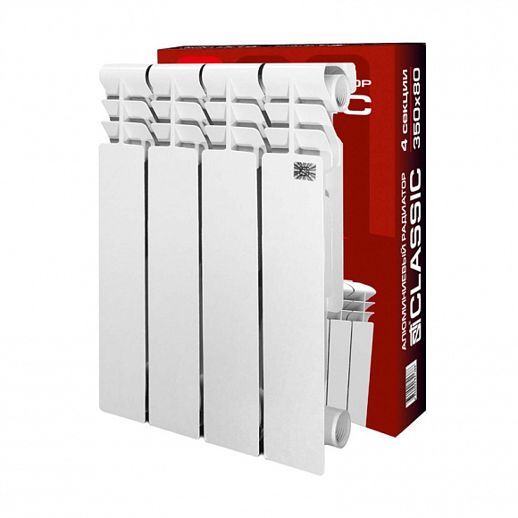 Алюминиевый радиатор STI 350/80, 4 секции