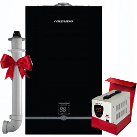 Котел газовый настенный MIZUDO GB M24T, черная панель (с шиной Open Therm)