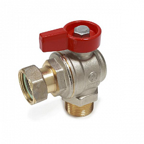 Giacomini R781P-1 Кран шаровой с накидной гайкой угловой, бабочка 3/4x3/4 (ВР-НР)