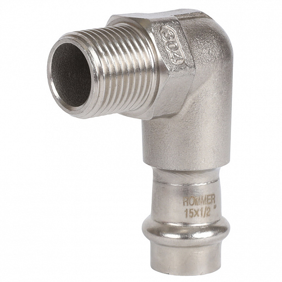 ROMMER Пресс угольник из нерж. стали 15х1/2 НР