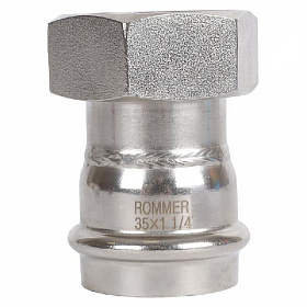 ROMMER Пресс муфта с накидной гайкой из нерж. стали 35х1 1/4