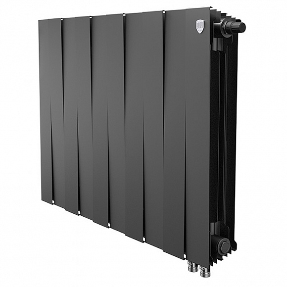 Биметаллический радиатор Royal Thermo Pianoforte NOIR SABLE 500, 10 секций (нижнее подключение)