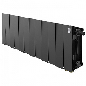 Биметаллический радиатор Royal Thermo Pianoforte NOIR SABLE 200, 12 секций (нижнее подключение)